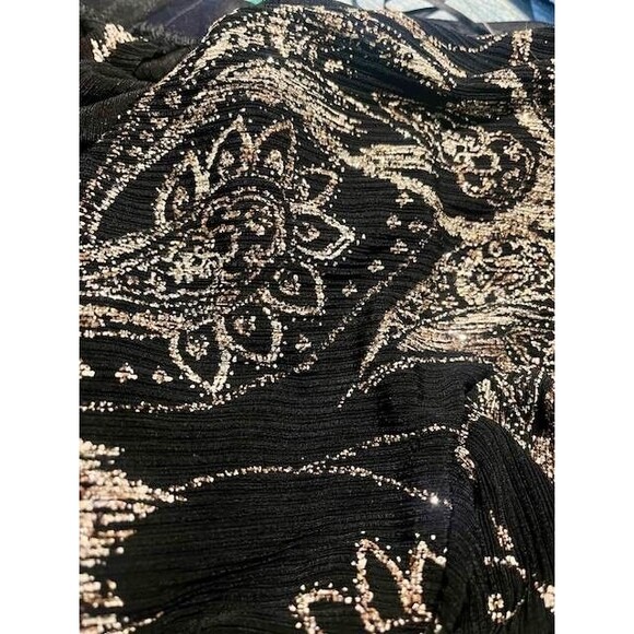 Alex Evenings XXL Gold Silver Trimmed Paisley 2 Piece Tank Jacket Set - Picture 9 of 11